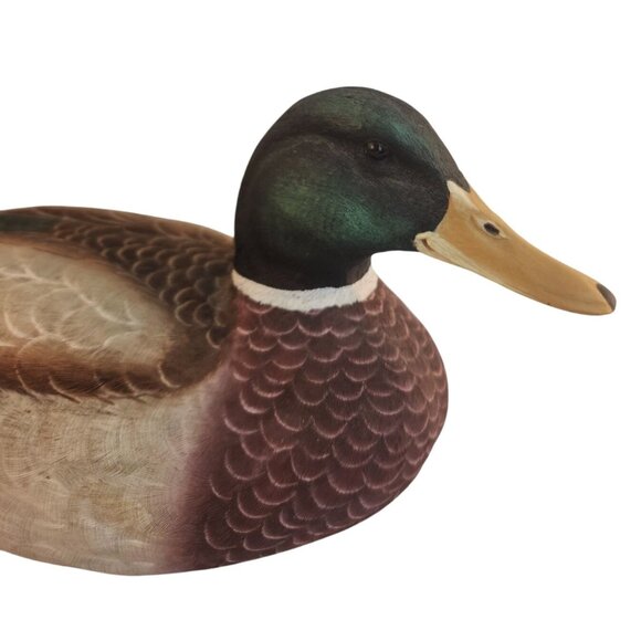 Vintage Bella Casa By Ganz Mallard Duck Figurine Cabin Lodge Resin Decor 2000 - Picture 2 of 9